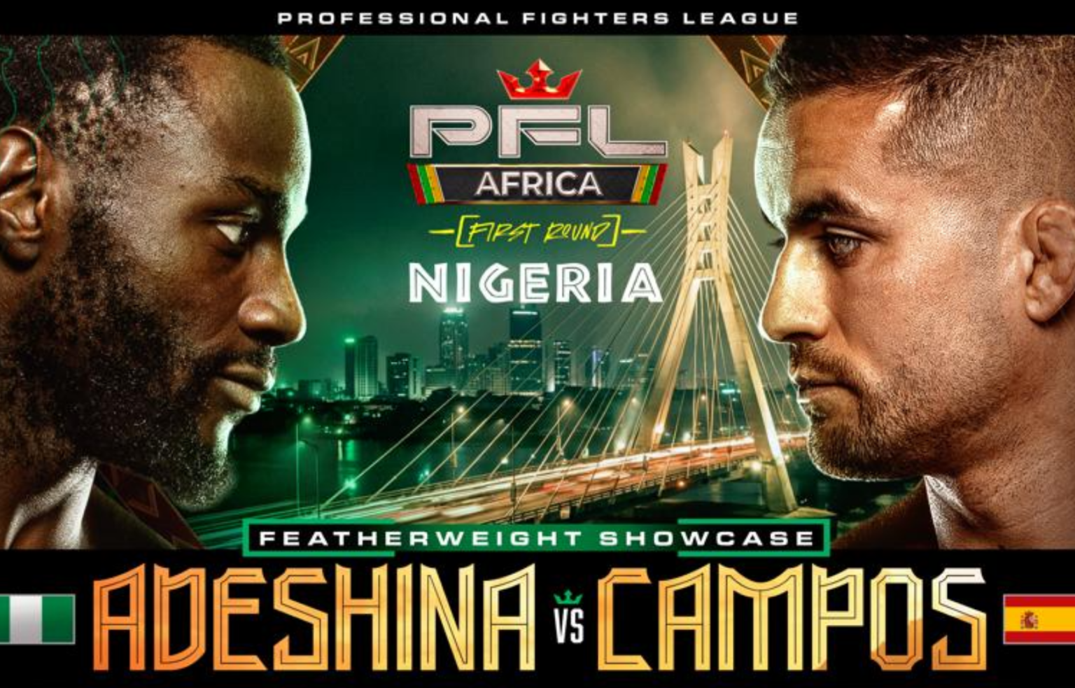Nacho Campos encabeza el estreno de PFL Nigeria ante Wasi Adeshina.